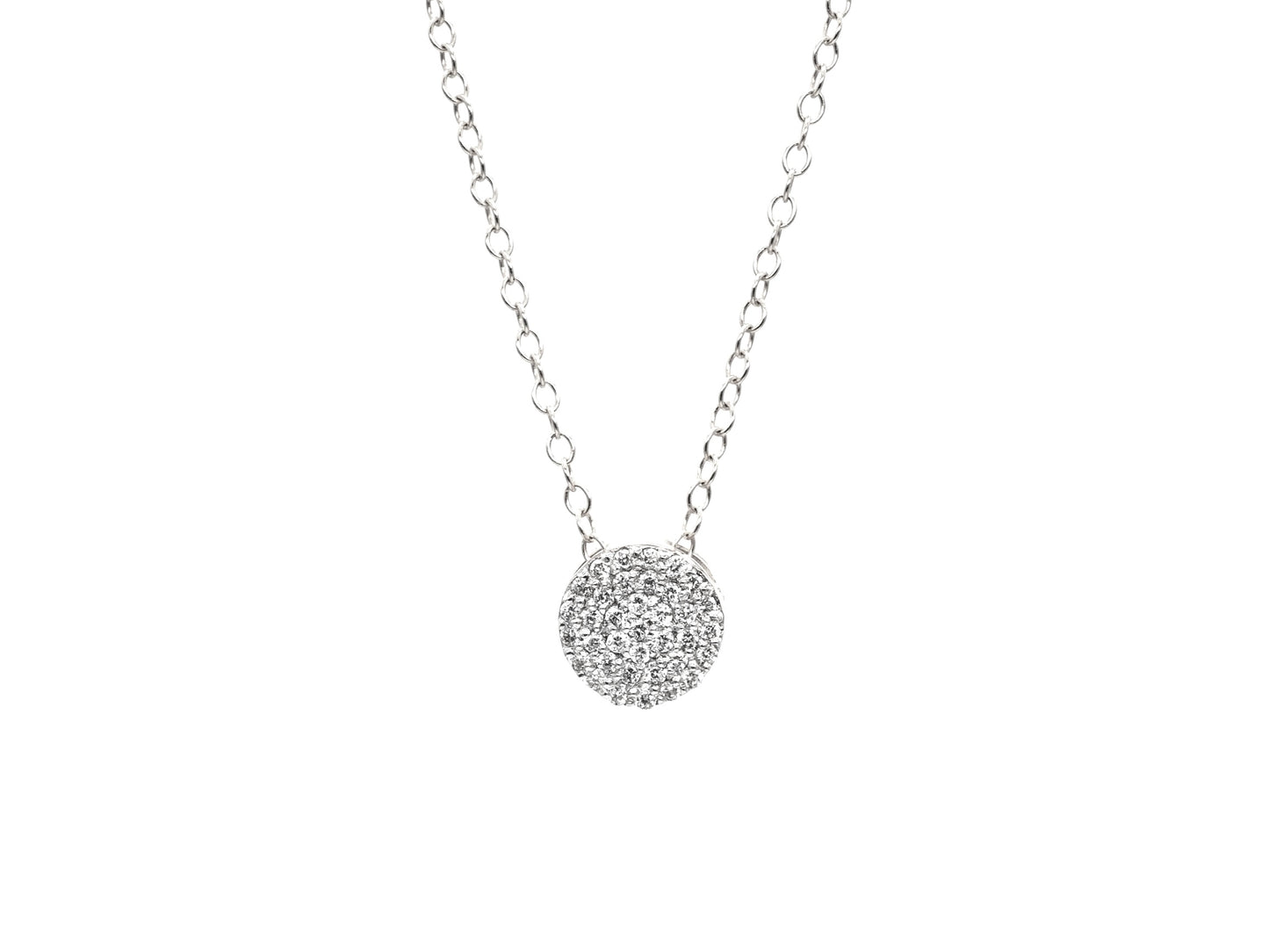 Pavé Diamond Circle Pendant