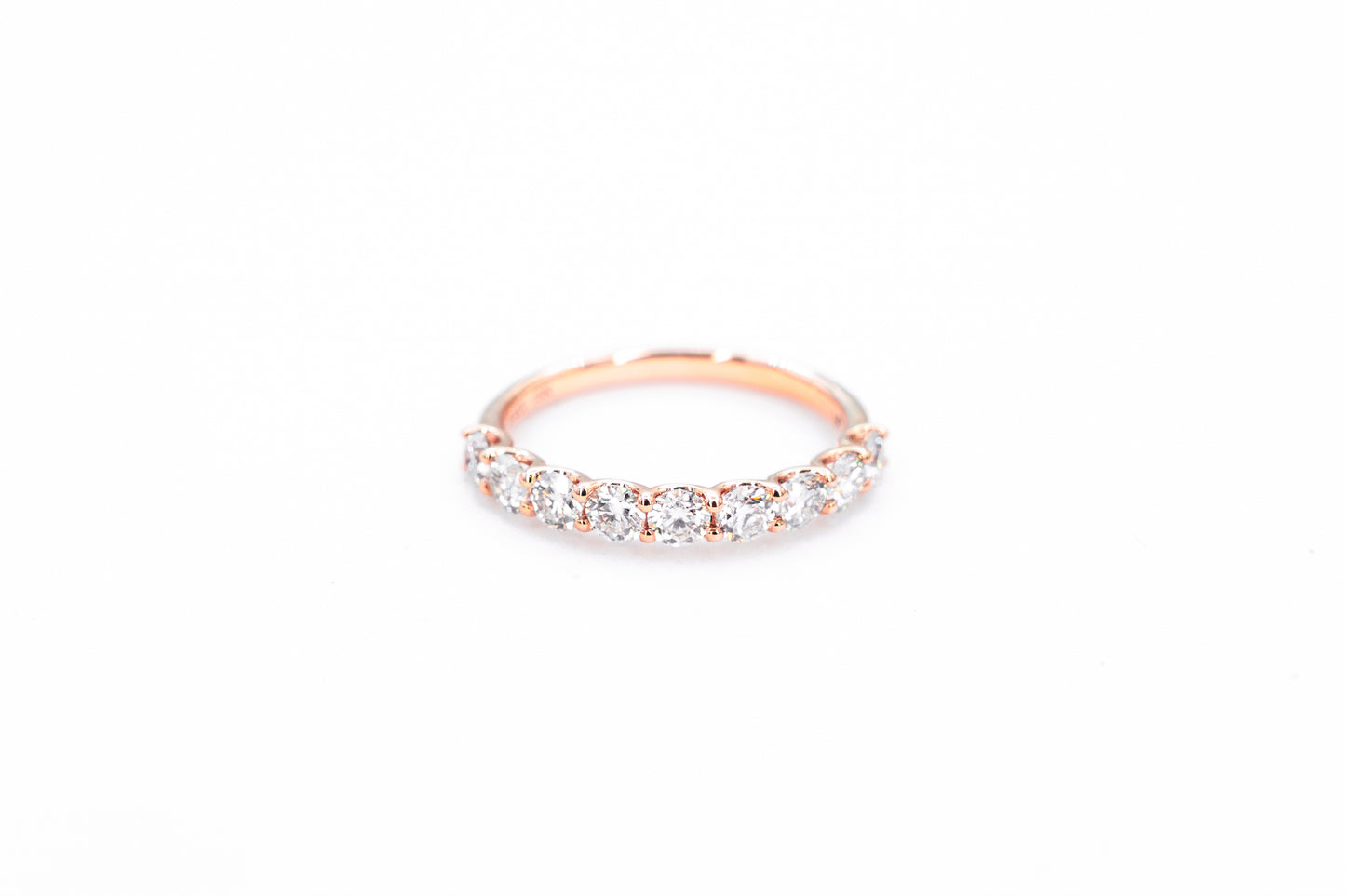 Half Eternity Round Cut Band 3mm Wide