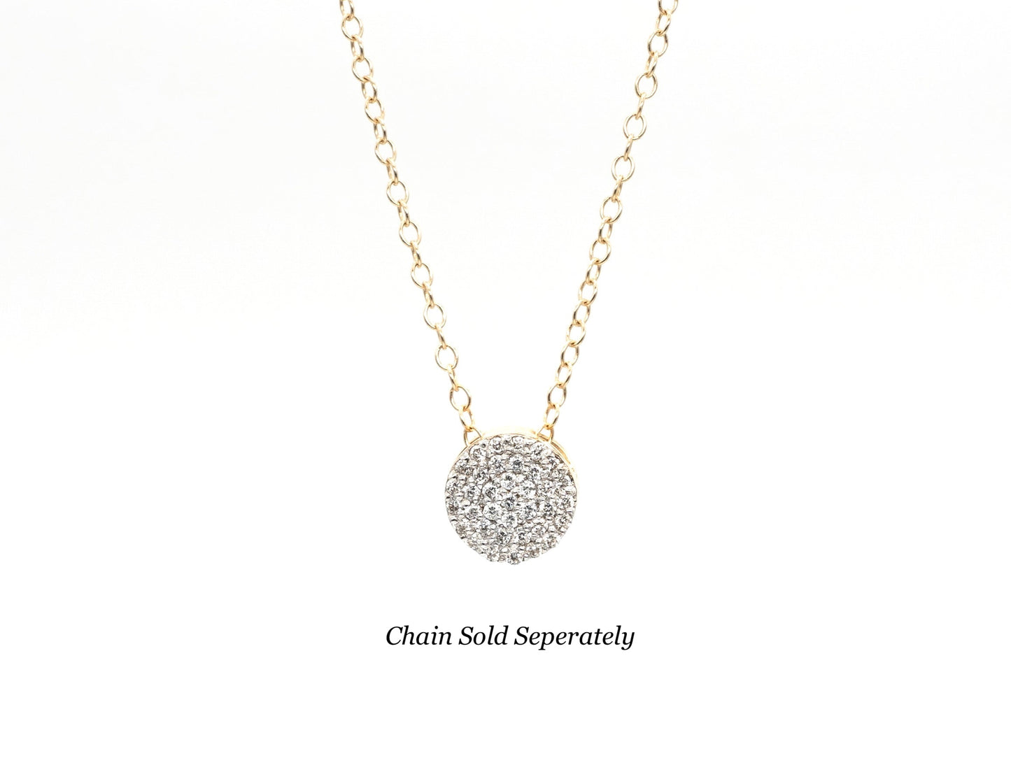 Pavé Diamond Circle Pendant