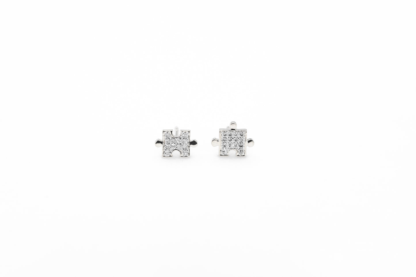Puzzle Pieces Diamond Stud Earrings