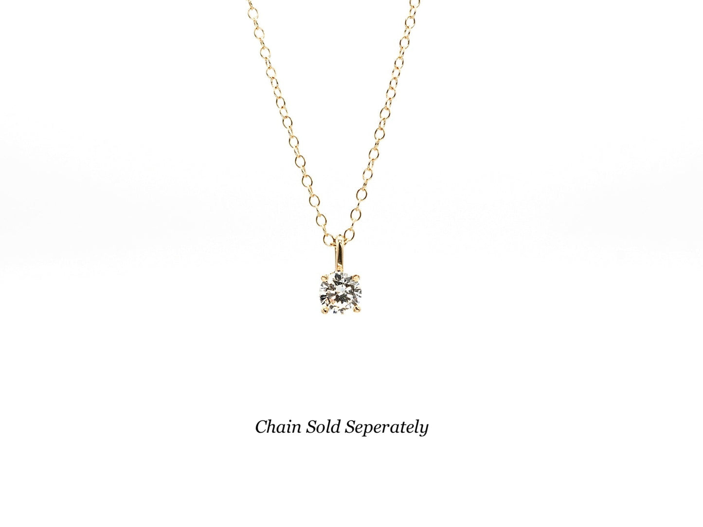 4-Claw Diamond Solitaire Pendant