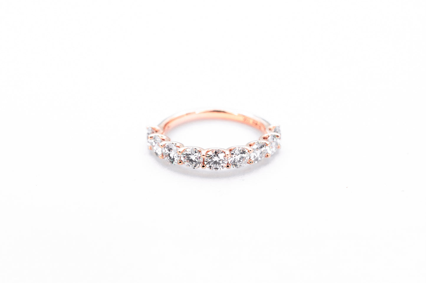 Half Eternity Round Cut Band 3.8mm Wide