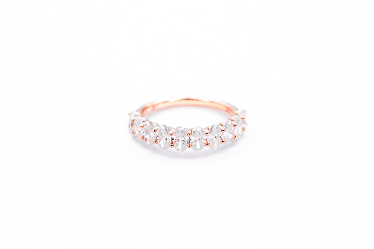 Half Eternity Oval Cut Band 4.70mm Wide