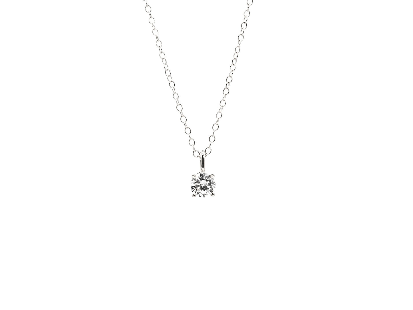 4-Claw Diamond Solitaire Pendant