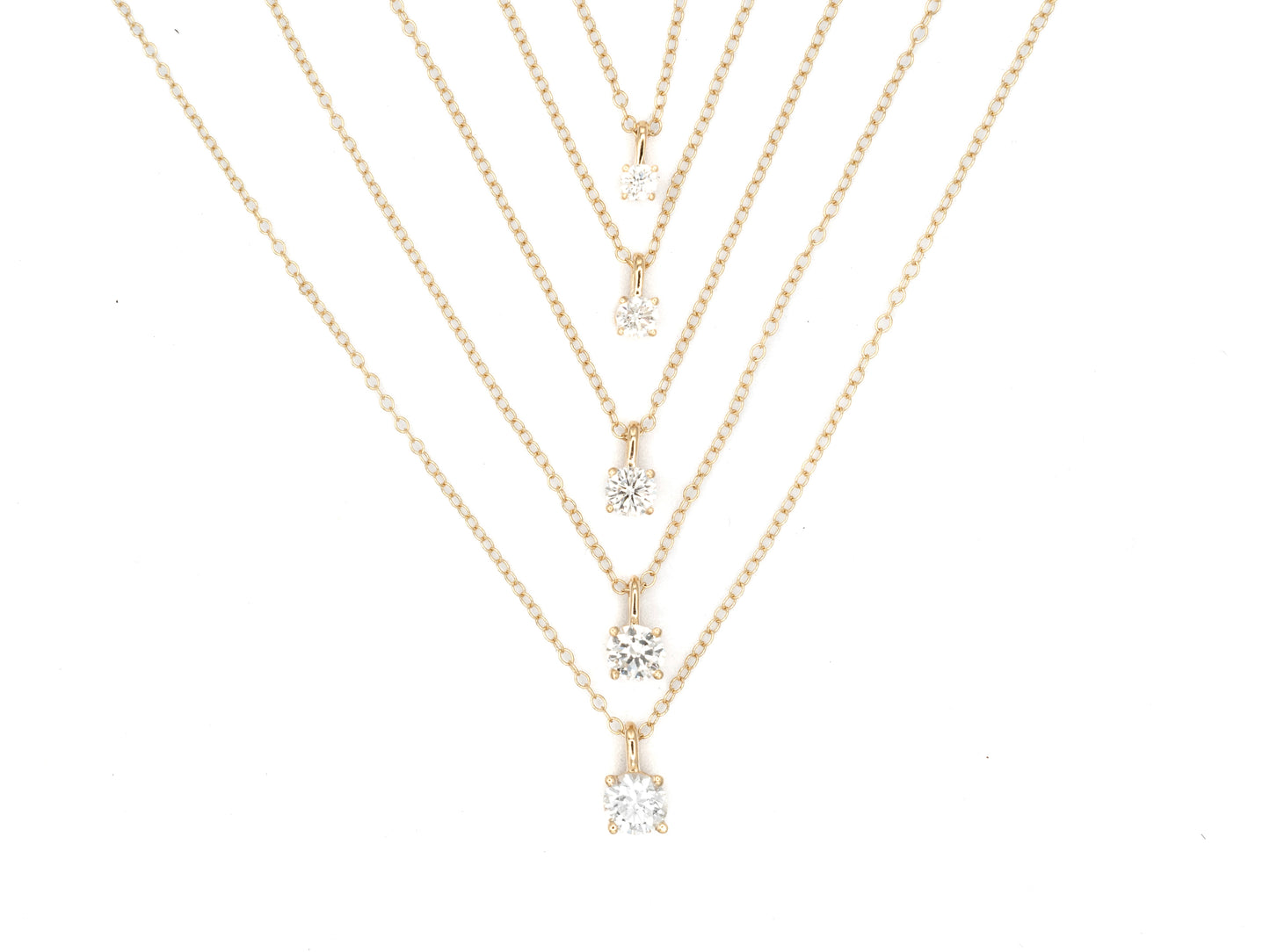 4-Claw Diamond Solitaire Pendant