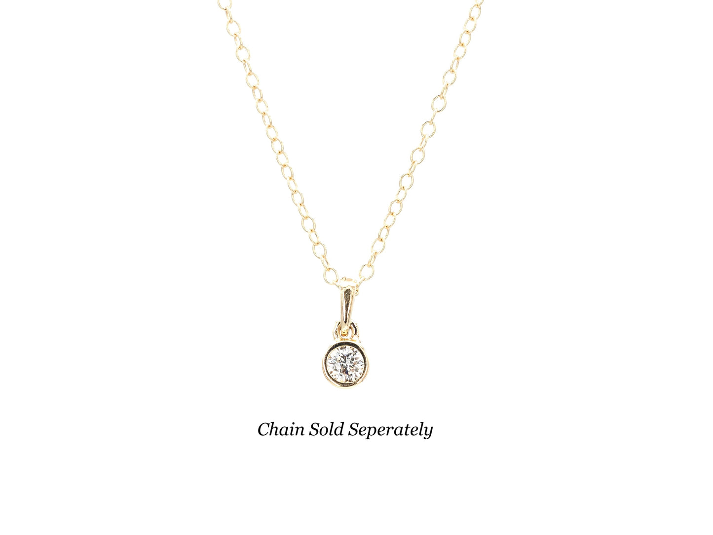 Bezel Diamond Pendant