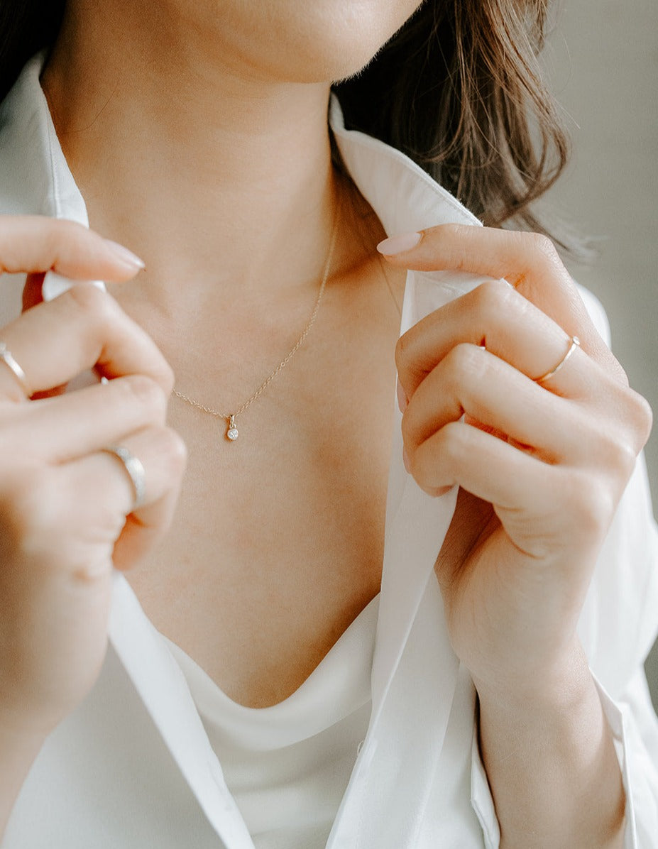 Bezel Diamond Pendant