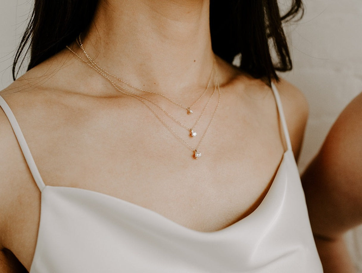 4-Claw Diamond Solitaire Pendant