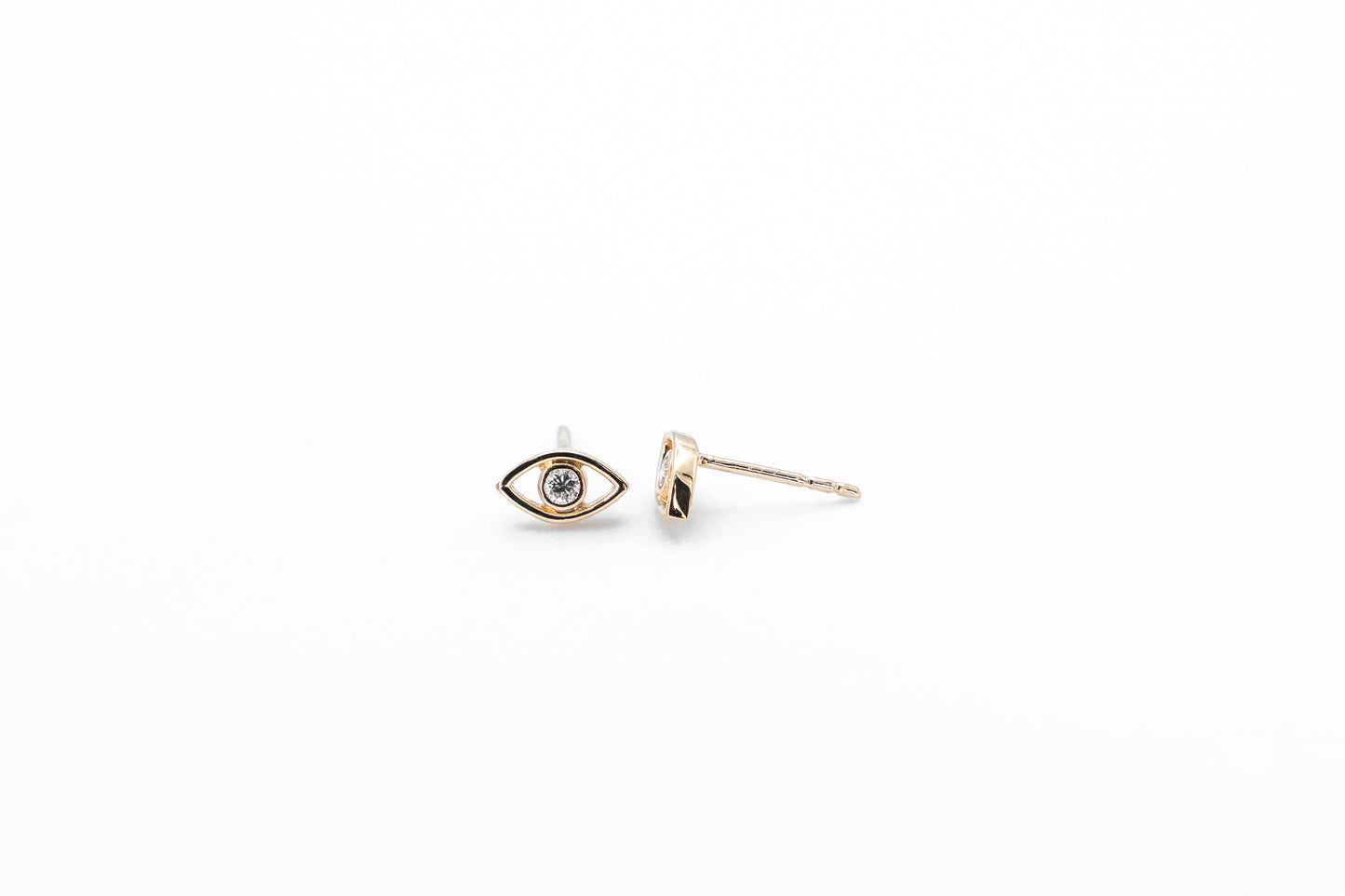 Evil Eye Diamond Stud