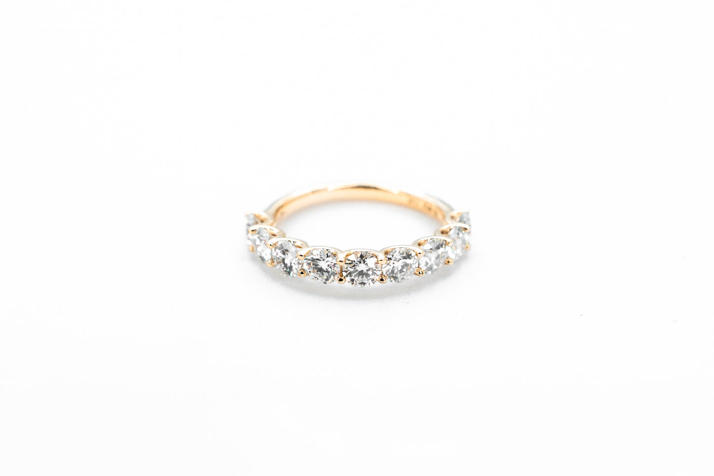 Half Eternity Round Cut Band 3.8mm Wide