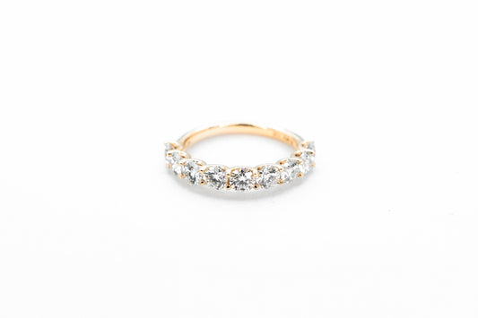 Half Eternity Round Cut Band 3.8mm Wide