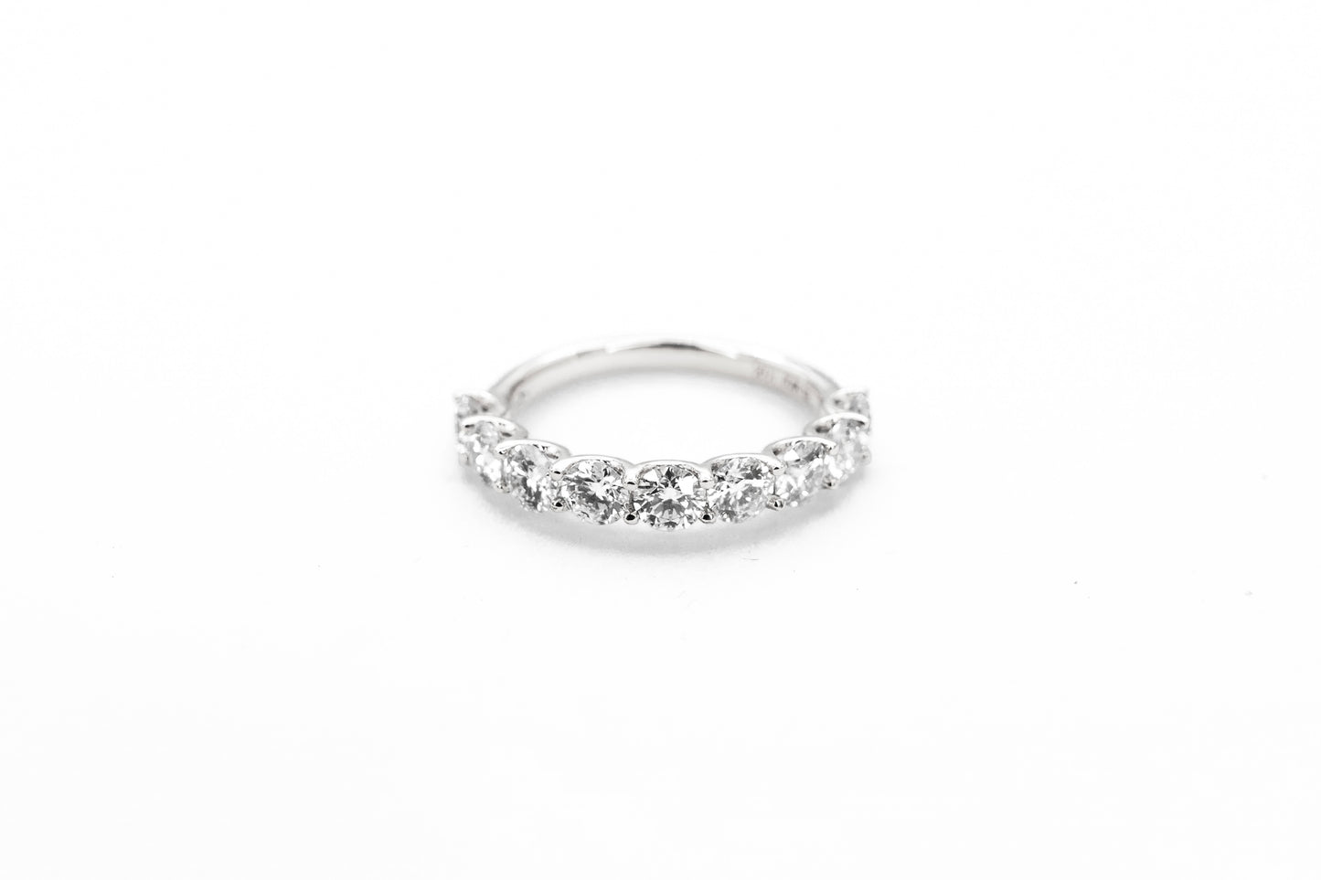 Half Eternity Round Cut Band 3.8mm Wide