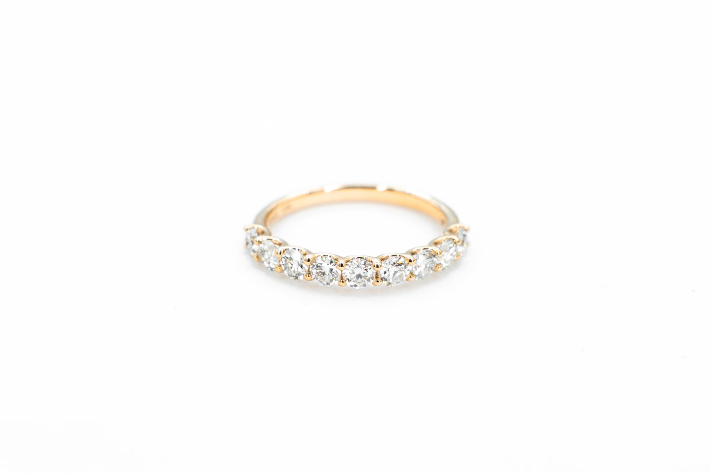 Half Eternity Round Cut Band 3mm Wide