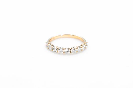 Half Eternity Round Cut Band 3mm Wide