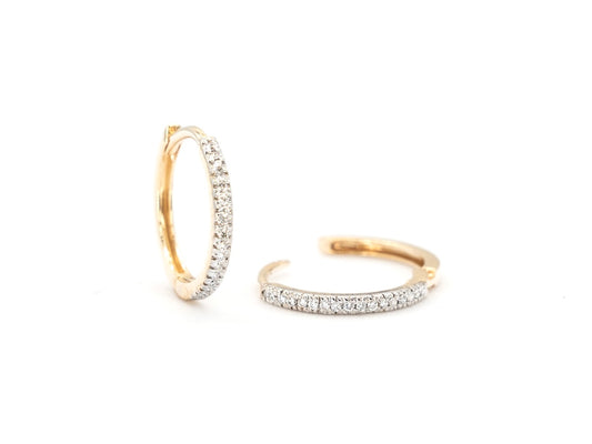 Large Pavé Diamond Hoop Earrings