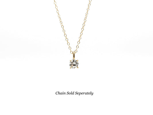 4-Claw Diamond Solitaire Pendant