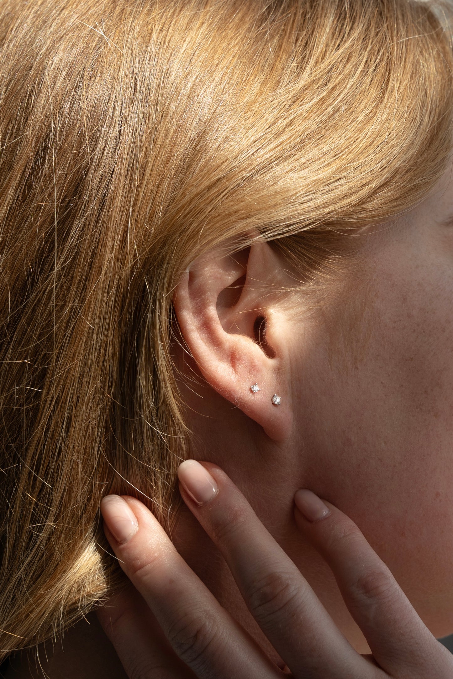 Boucles d'oreilles solitaires diamant