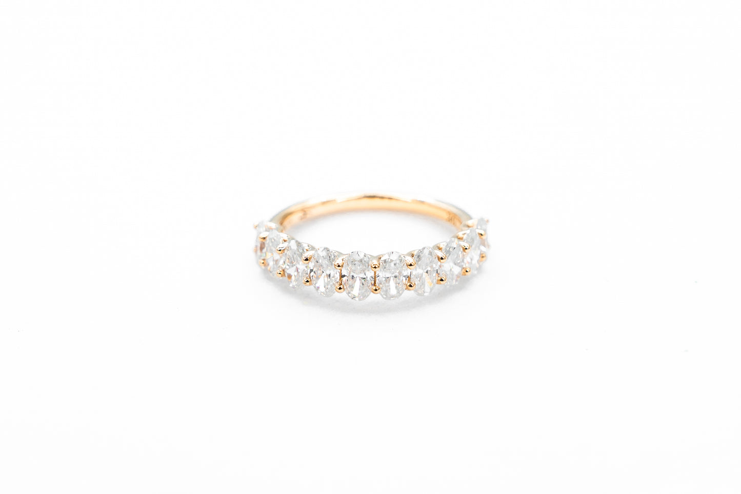 Half Eternity Oval Cut Band 4.70mm Wide