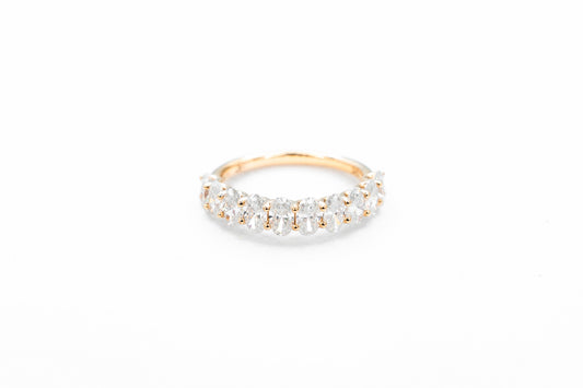 Half Eternity Oval Cut Band 4.70mm Wide