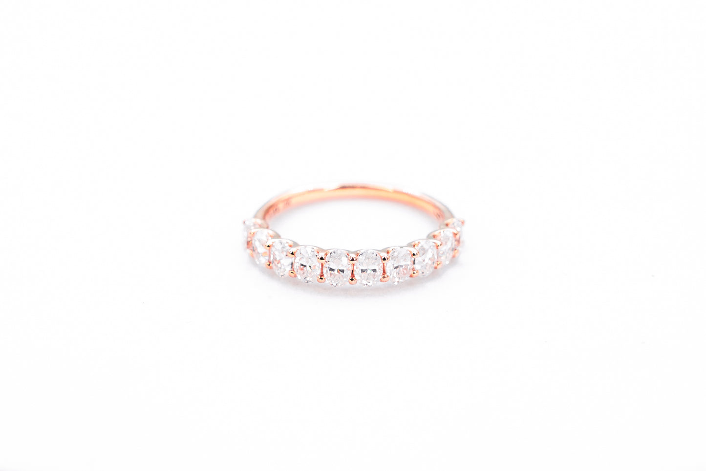 Half Eternity Oval Cut Band 3.70mm Wide