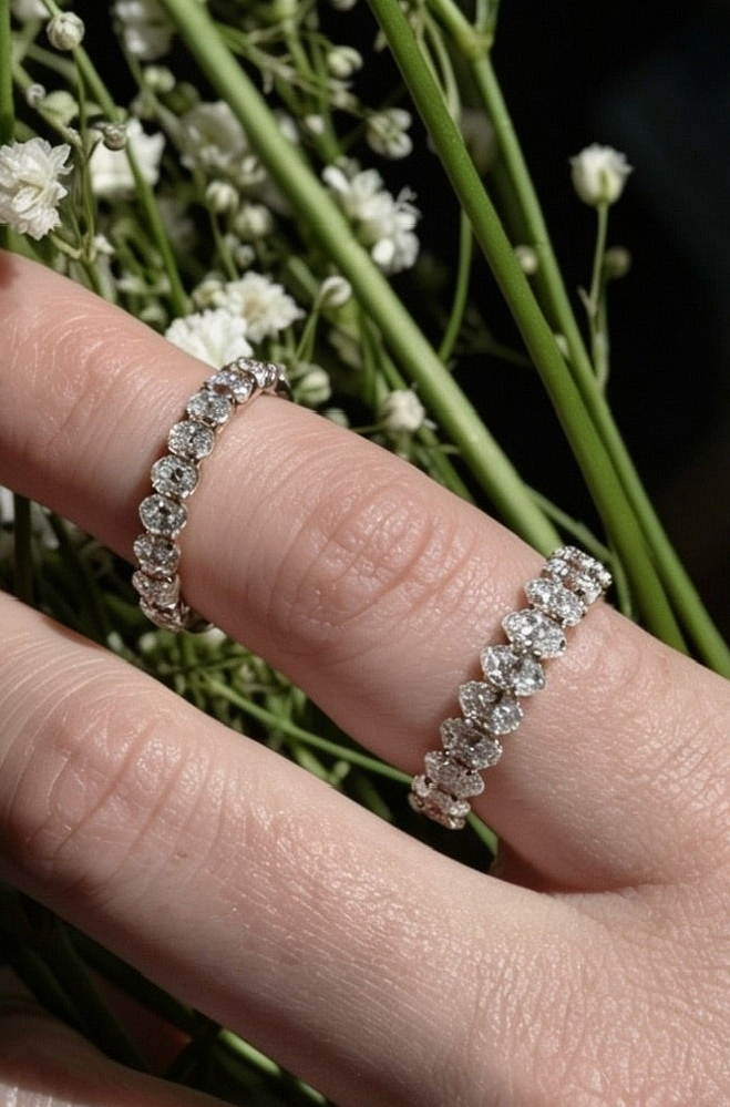 Half Eternity Oval Cut Band 4.70mm Wide