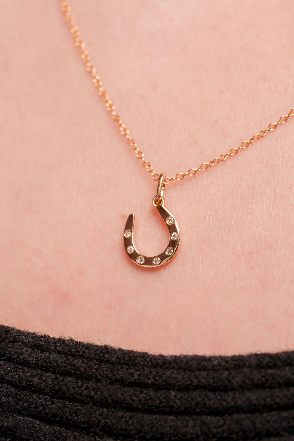 Diamond Horseshoe Pendant