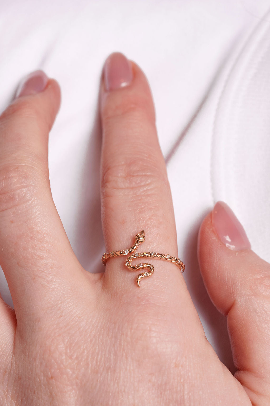Snake Diamond Ring