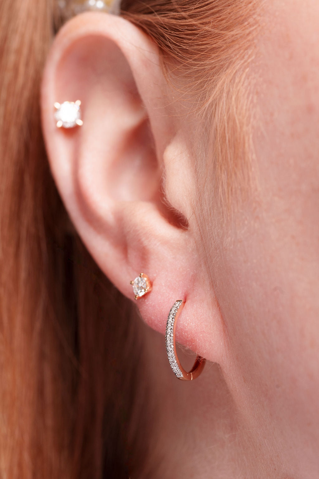 Large Pavé Diamond Hoop Earrings