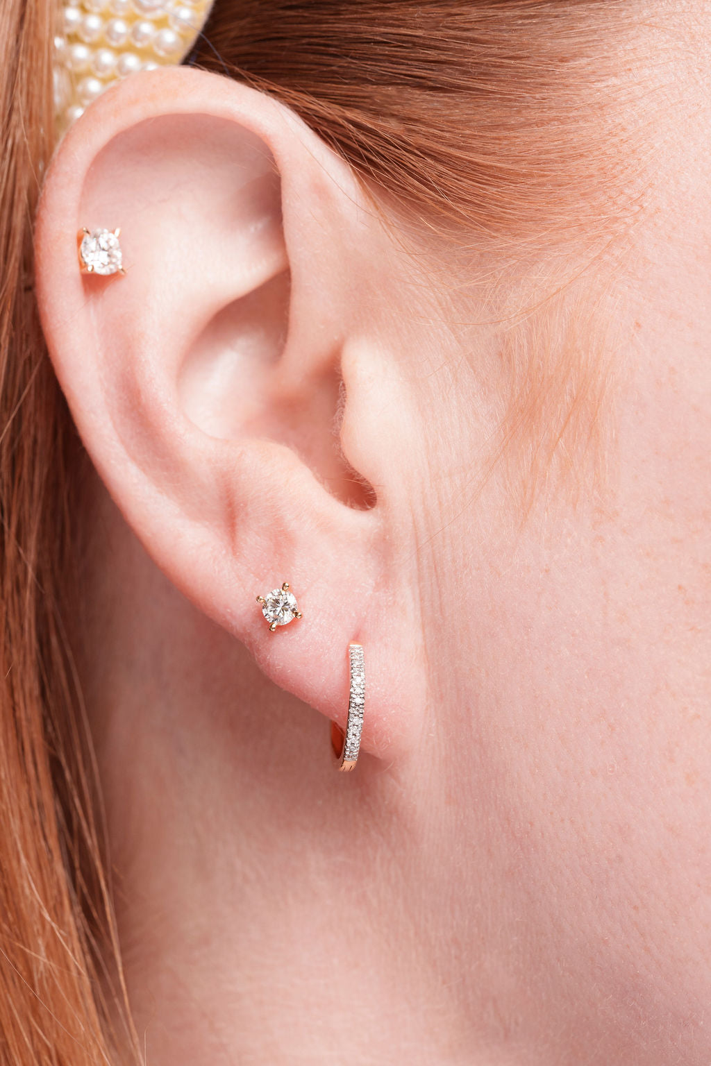 Medium Pavé Diamond Hoop Earrings