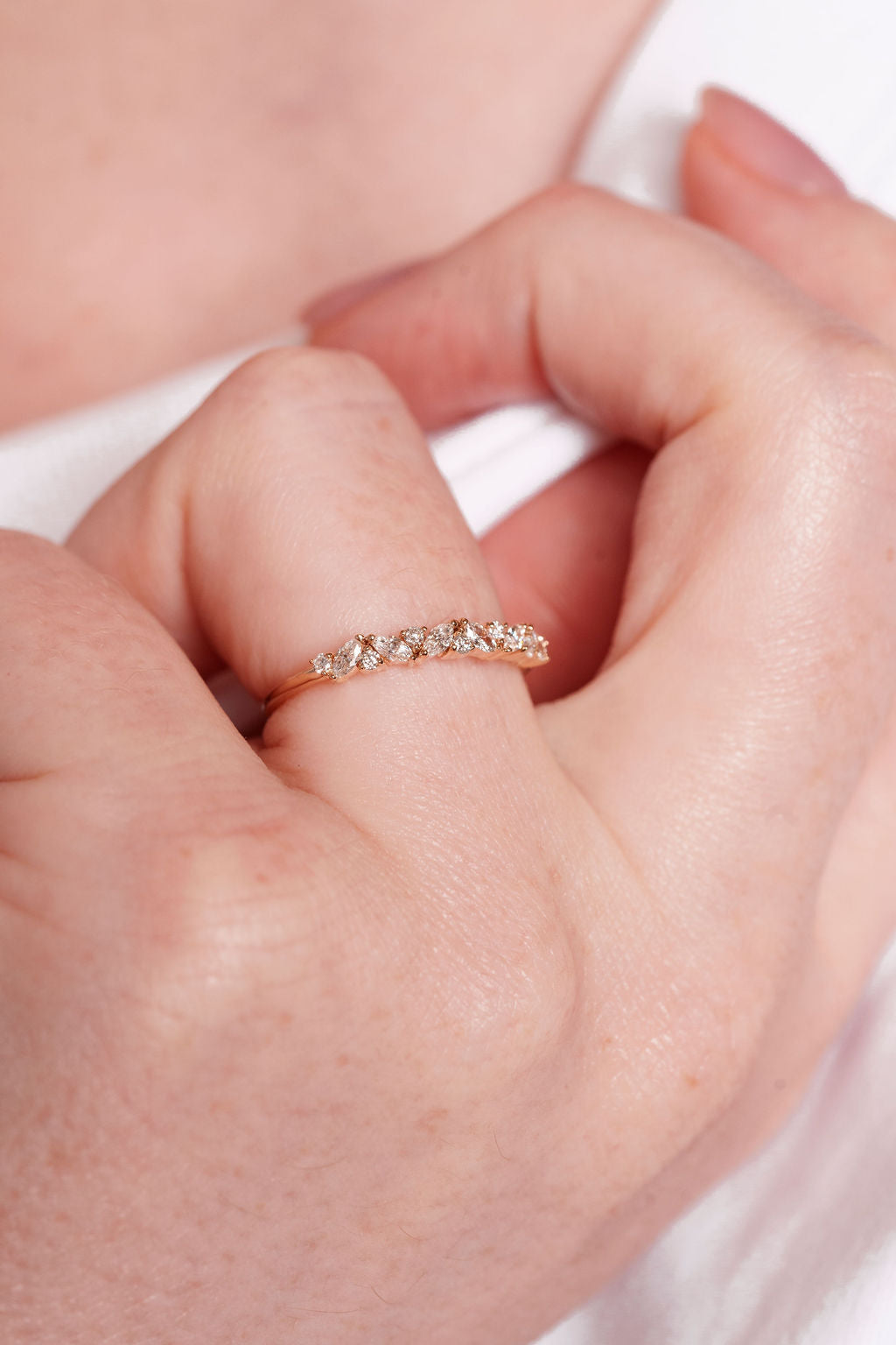 Mix Marquise and Round Diamond Band