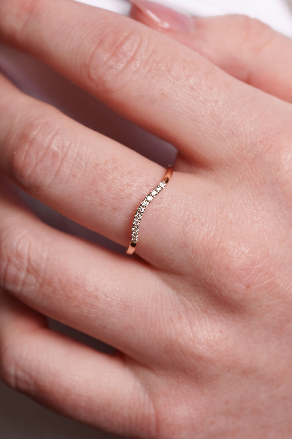 Curved Diamond Stacking Band