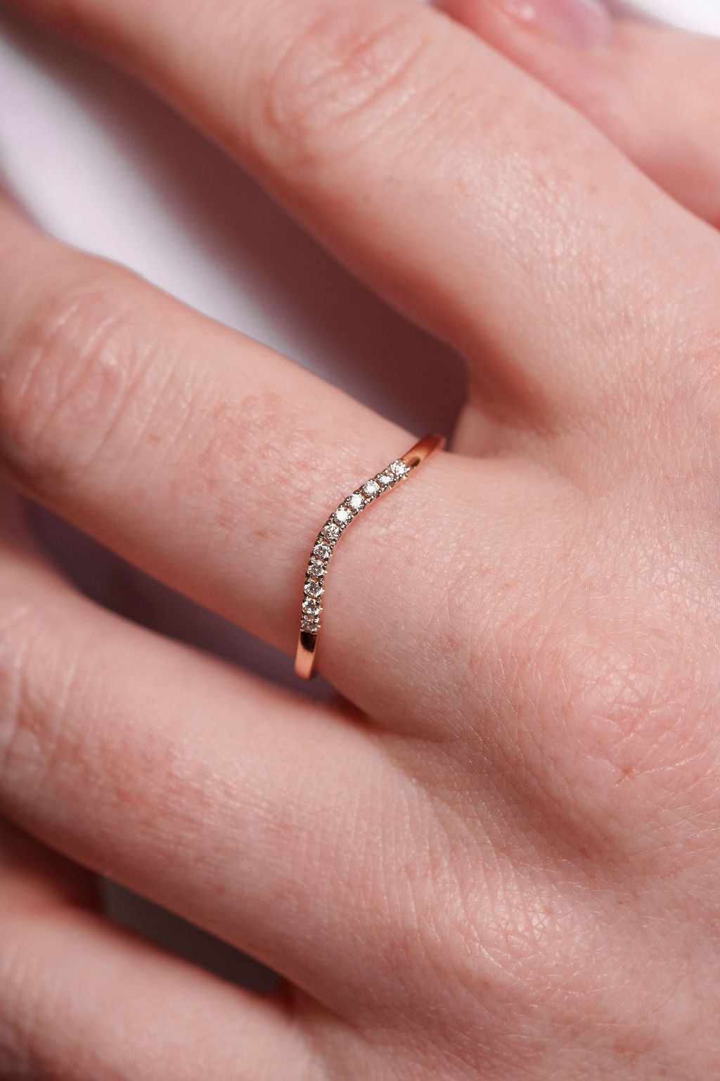 Curved Diamond Stacking Band