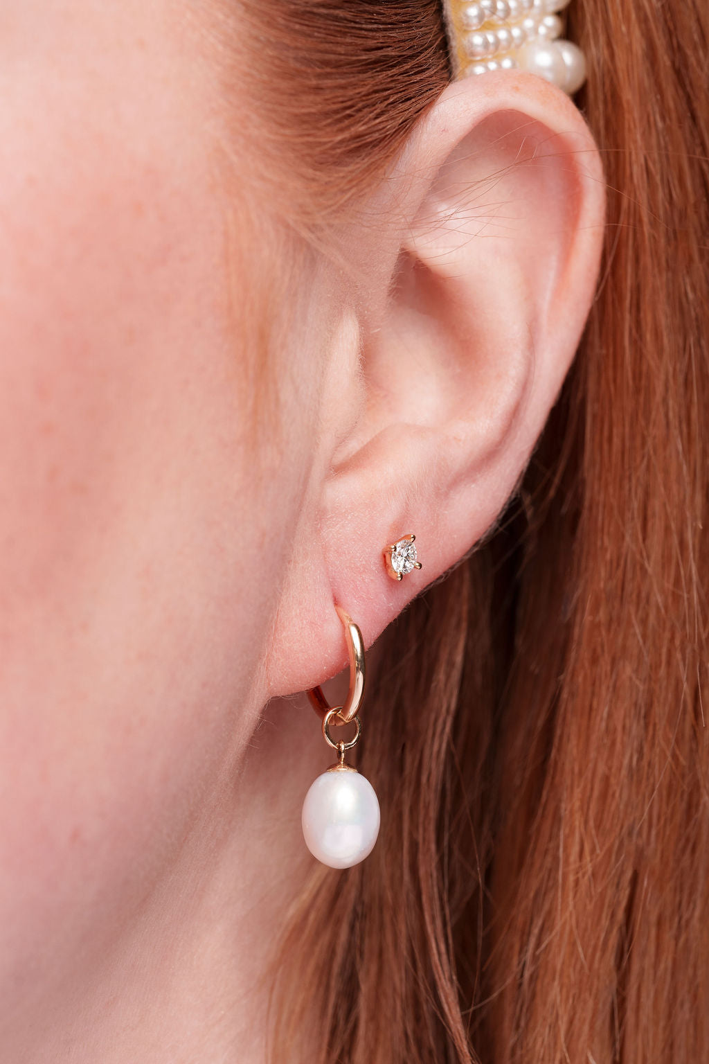 Freshwater Pearl Hoop Earring Charm