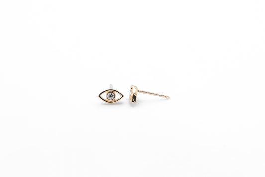 Evil Eye Diamond Stud